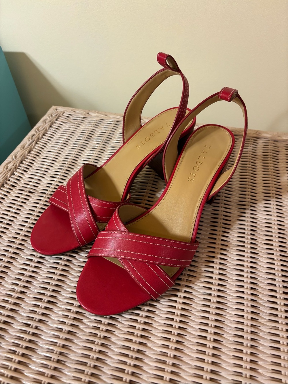 Talbots Red Slingback Sandals